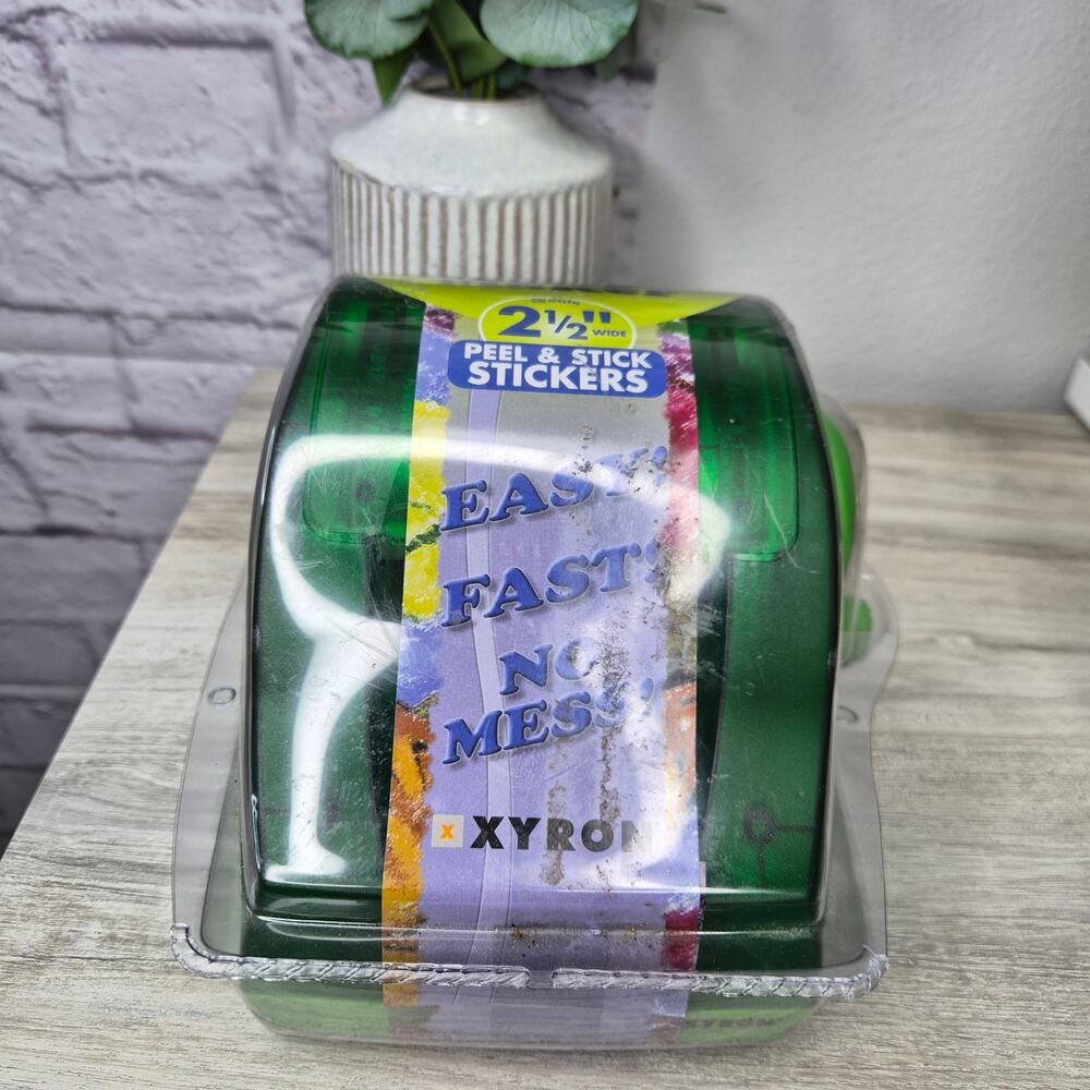 NIP Vintage Xyron Magic Sticker Maker 2.5" Green Model 250 Craft Tool Scrapbook
